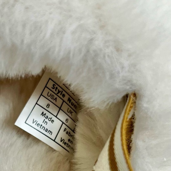 Kookaburra UGG Platform Slippers White/Tan - Size 8 - Picture 8 of 9